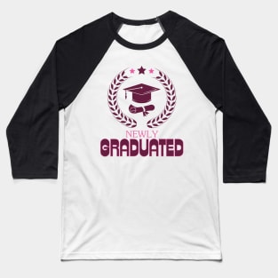 Newly Graduated Pink and Magenta Design for Girls Baseball T-Shirt